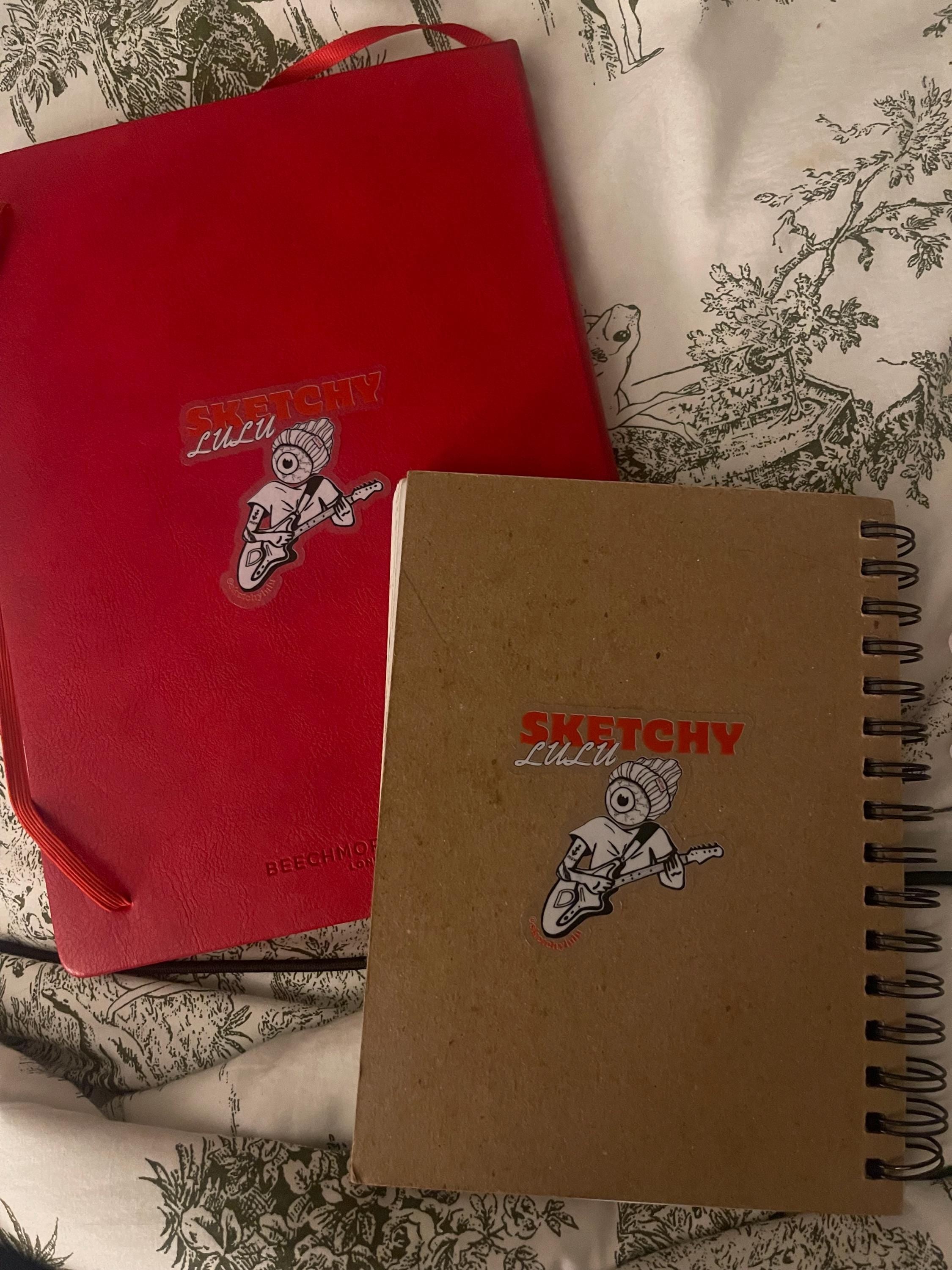 3in x 3in Sketchy Lulu Logo Transparent Slap Sticker Easy-Peel Matte