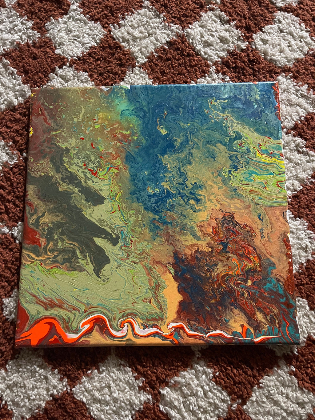 Trippy Tides Acrylic Fluid Canvas