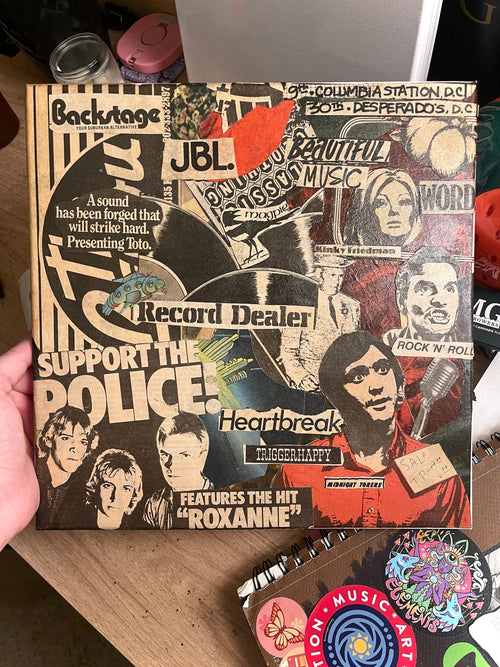 'Rock n Rolling Stone' Vintage 1975 Rolling Stones | 12'' x 12'' Collage Canvas